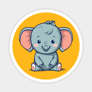 Happy baby elephant Magnet